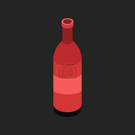 Ilustración de Botella de vino icono aislado, diseño de ilustración vectorial - Imagen libre de derechos