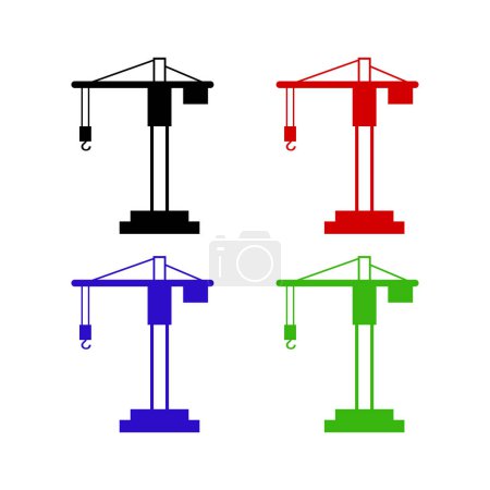 Photo for Construction crane icons set, vector design - Royalty Free Image