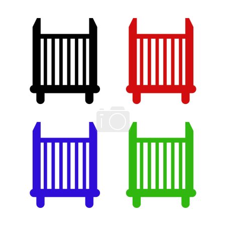 Illustration for Farm fence icon outline vector. Cow cattle. Jersey breed - Royalty Free Image