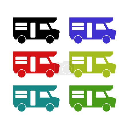 Illustration for Caravan for road trip or travel - Royalty Free Image