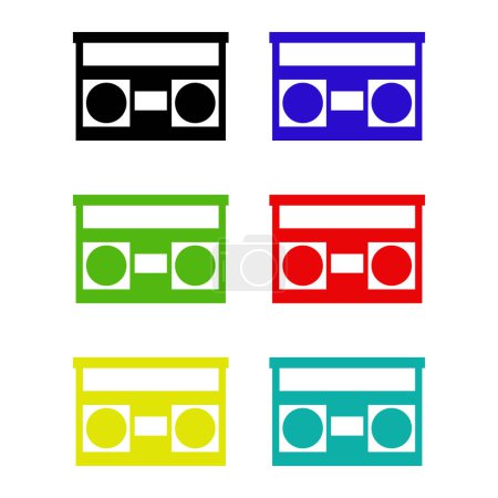Illustration for Stereo web icon vector illustration - Royalty Free Image