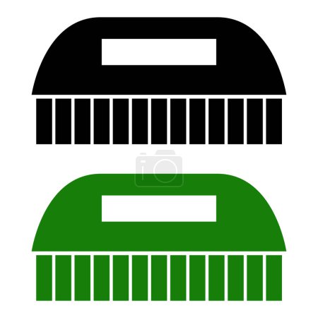 Illustration for Set of flat comb icons, vector illustration - Royalty Free Image
