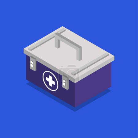 Illustration for First aid kit isometric icon vector illustration - Royalty Free Image