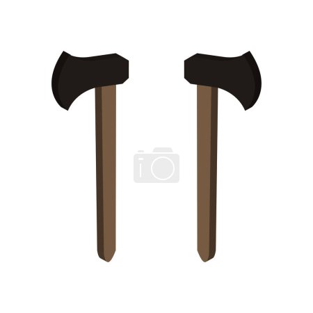 Illustration for Two axes flat style vector illustration - Royalty Free Image