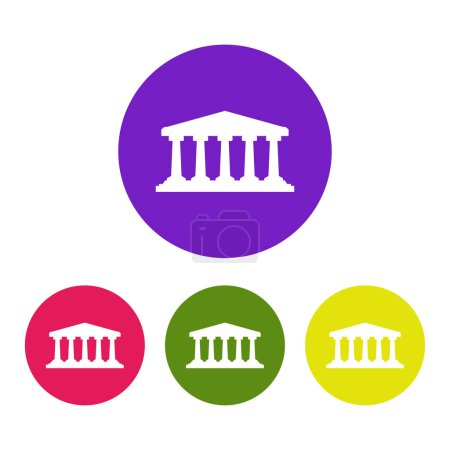 Téléchargez les illustrations : Icône de banque stylisée, illustration vectorielle - en licence libre de droit
