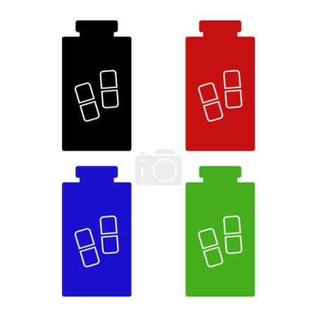 Photo for Medical bottles icons. vector illustration - Royalty Free Image
