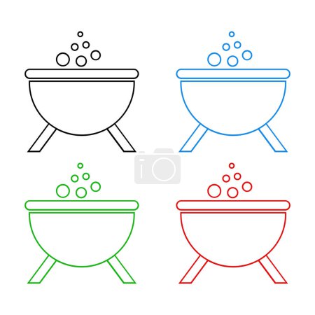 Illustration for Cauldrons icons, vector illustration design - Royalty Free Image