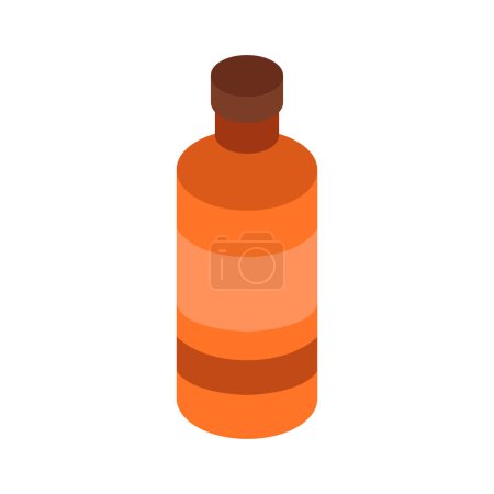 Illustration for Isolated bottle of orange color design - Royalty Free Image