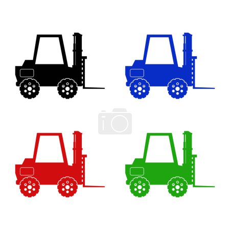Illustration for Tractor icon set. vector illustration - Royalty Free Image