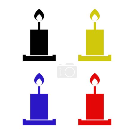 Illustration for Candle icon vector illustration - Royalty Free Image