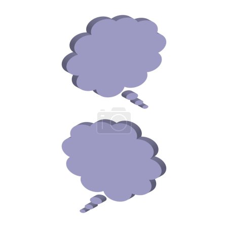 Illustration for Set of speech bubbles with text message. vector - Royalty Free Image