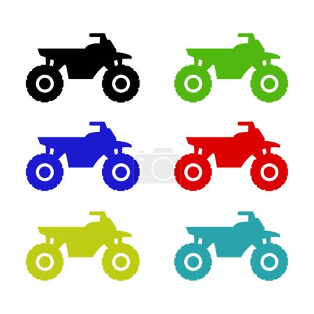 Ilustración de Iconos de motocicleta. ilustración vectorial. - Imagen libre de derechos