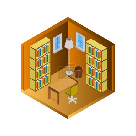 Ilustración de Ilustración vectorial de libros y símbolo de biblioteca. conjunto de libros y librería icono de vector - Imagen libre de derechos