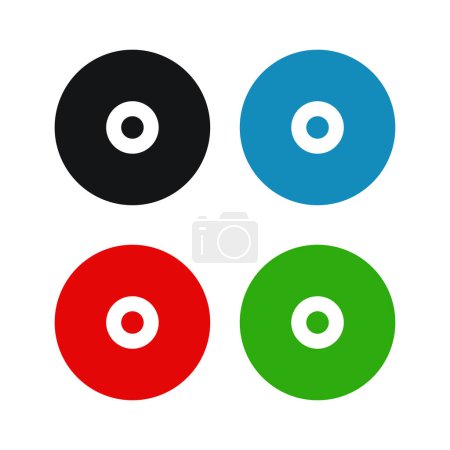 Illustration for Vinyl records, vector illustration of modern icon - Royalty Free Image