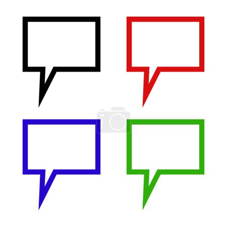 Illustration for Speech bubble icon vector illustration background for your web and mobile app design, arrow logo - Royalty Free Image