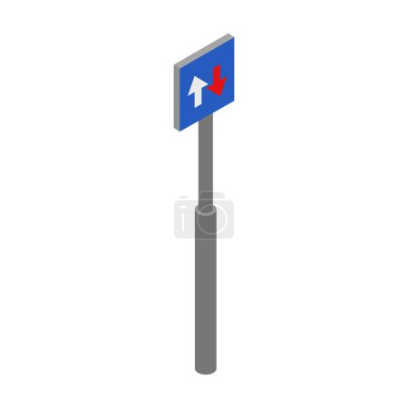 Illustration for Road sign 3d rendering - Royalty Free Image