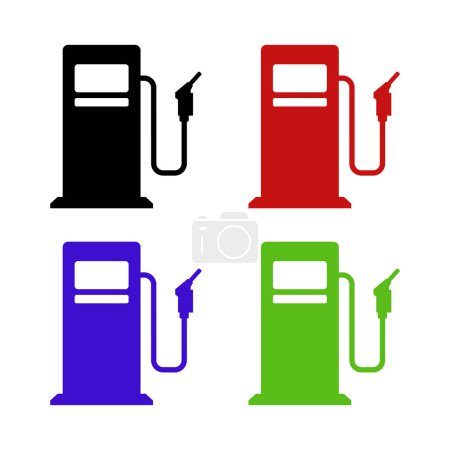 Illustration for Gas station icon on white background - Royalty Free Image