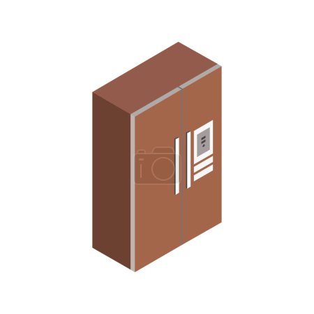 Illustration for Refrigerator icon vector illustration - Royalty Free Image