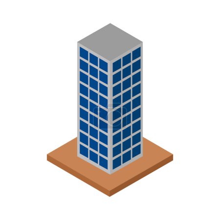 Illustration for Building with windows icon vector illustration design - Royalty Free Image