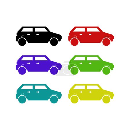 Illustration for Set of cars. vector illustration. - Royalty Free Image