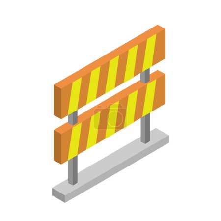 Illustration for Road block icon vector illustration - Royalty Free Image