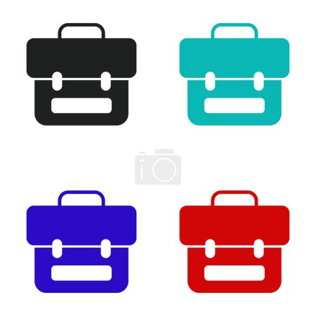 Illustration for Work bag icon on white background - Royalty Free Image