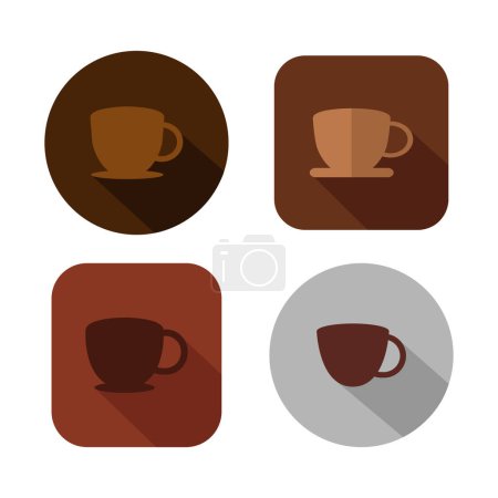 Illustration for Coffee cup icon set, vector illustration - Royalty Free Image