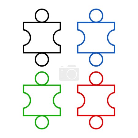Illustration for Puzzle icon vector illustration - Royalty Free Image