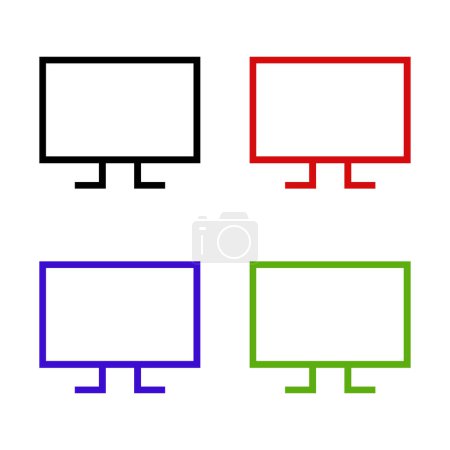 Ilustración de Set of 4 color icons on white background - Imagen libre de derechos