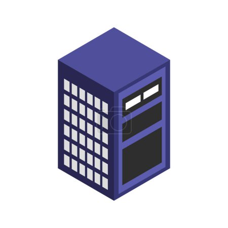 Illustration for Data center icon, isometry style - Royalty Free Image