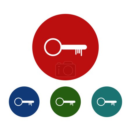 Illustration for Key vector icons set - Royalty Free Image