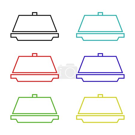 Illustration for Set of cloche vector icons. - Royalty Free Image