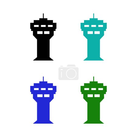 Illustration for Airport tower icon vector illustration - Royalty Free Image