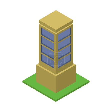 Illustration for Building flat vector icon. - Royalty Free Image