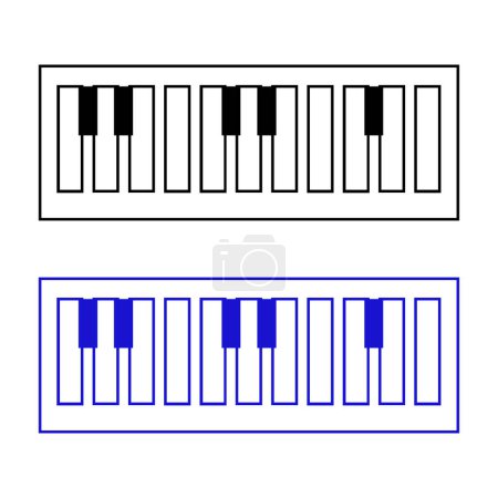 Ilustración de Piano web Icono vector ilustración - Imagen libre de derechos