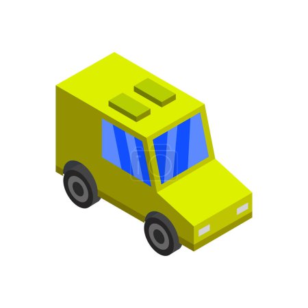 Illustration for Car isometric 3d  vector icon for web - Royalty Free Image