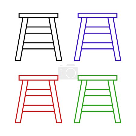 Illustration for Stairs icon. Element firefighters multi colored icons for mobile concept and web apps. Icon for website design and development, app development. Premium icon on white background - Royalty Free Image