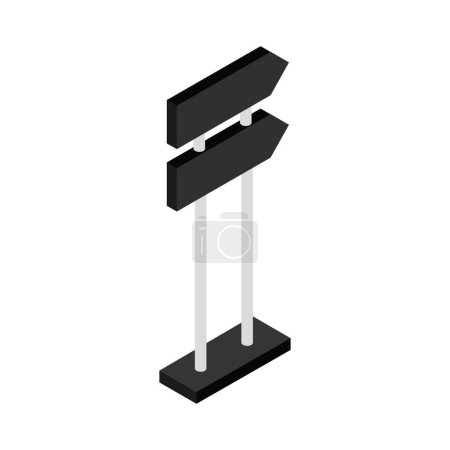 Illustration for Signpost icon symbol vector image. - Royalty Free Image