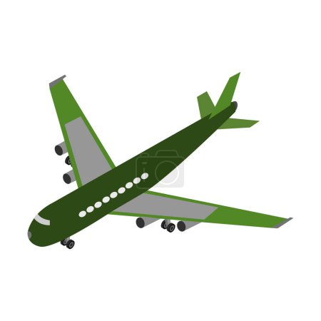 Téléchargez les illustrations : Icône de l'avion. concept de voyage et vacances. conception isolée - en licence libre de droit