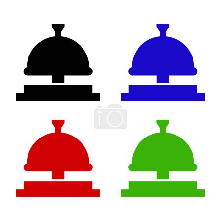 Illustration for Service bell web icon vector illustration - Royalty Free Image