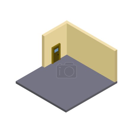 Illustration for Isometric room design, flat vector illustration - Royalty Free Image