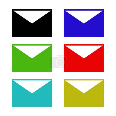Illustration for Set of simple letter icon - Royalty Free Image