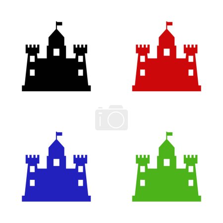 Ilustración de Icono del castillo vector ilustración - Imagen libre de derechos