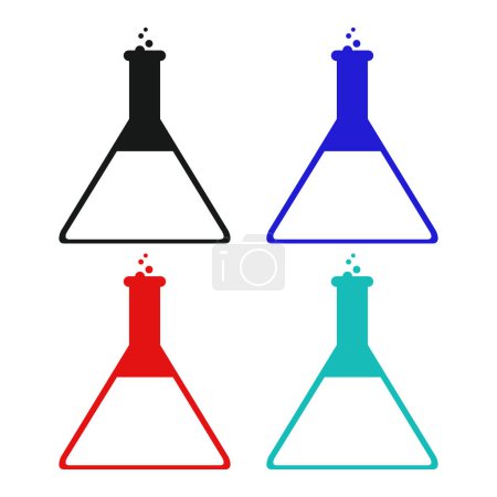 Illustration for Icon set of laboratory flasks - Royalty Free Image
