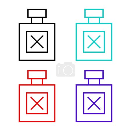 Téléchargez les illustrations : Ensemble d'icônes vectorielles de bouteilles empoisonnées - en licence libre de droit