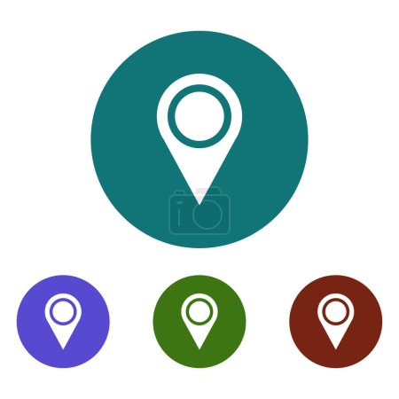 Téléchargez les illustrations : Icône de localisation du marqueur, illustration GPS - en licence libre de droit