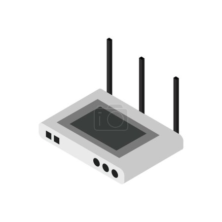 Illustration for Router isometric icon isolated on white background - Royalty Free Image