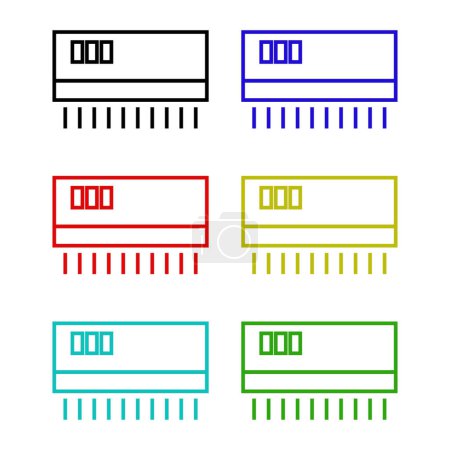Illustration for Air conditioning icon set on white background - Royalty Free Image