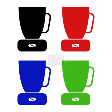 Illustration for Coffee machine icon set - Royalty Free Image