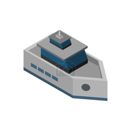Photo for Ship icon on white background - Royalty Free Image